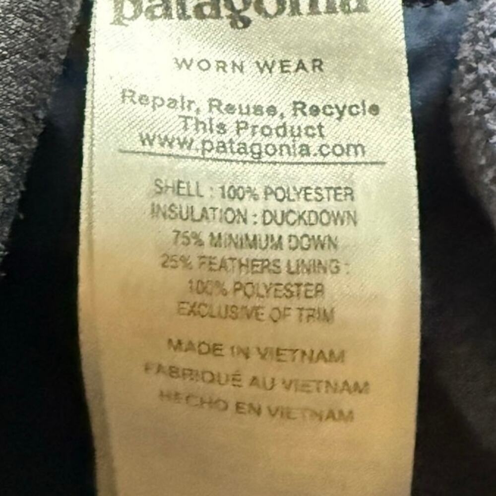Patagonia Blue Down Jacket- Size Large (12) - Picture 4 of 4